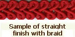 Sample of Straight Finish With Braid