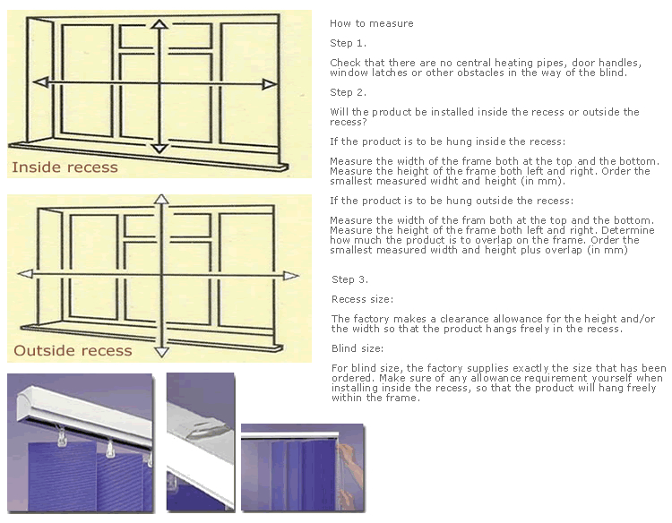 Measuring and Operating Vertical Blinds